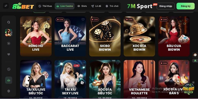 Casino Live đặc sắc